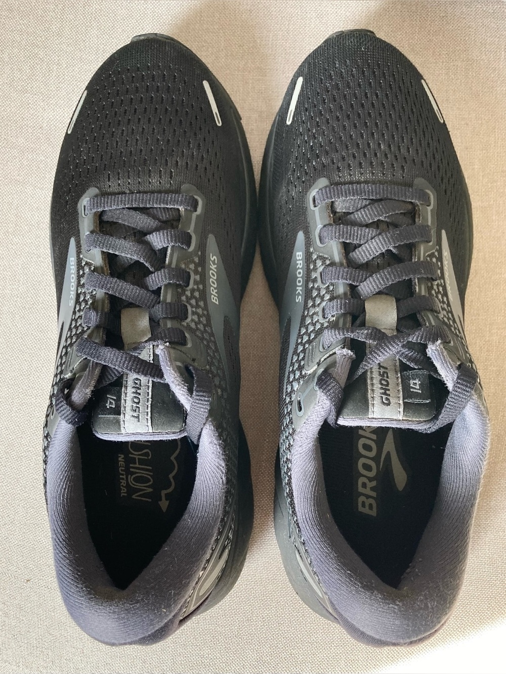 🔥 Brooks Ghost 14 Women’s Size 8 Black Athletic Running Walking Shoes - Picture 4 of 8